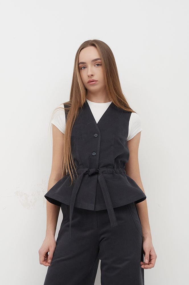 Камізелька бавовна димчасто-синій (КА 103)